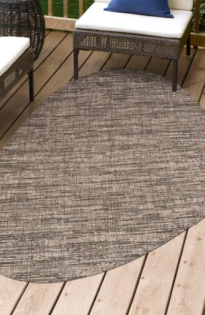 Jonathan Y Callan Modern Rustic Abstract Indoor/outdoor Shaped Area Rug In Natural/black
