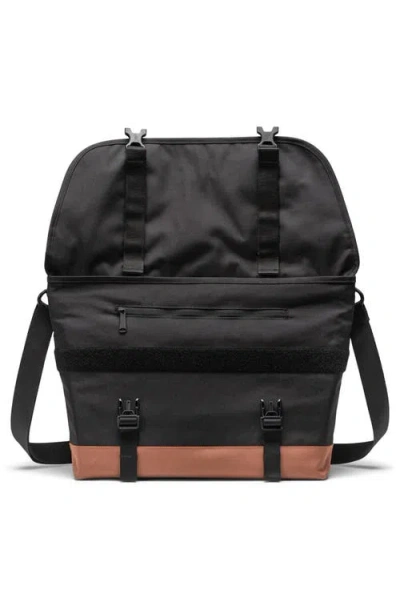 Herschel Supply Co . Cove Messenger Bag In Black/saddle Brown
