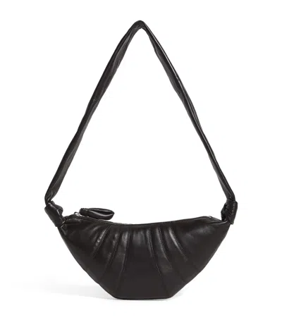 Lemaire Small Nappa Leather Croissant Cross-body Bag In Black