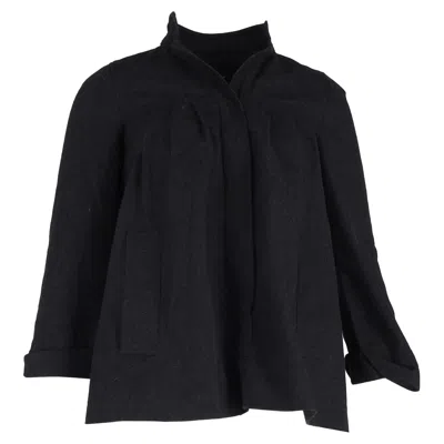 Isabel Marant Hidden Button Jacket In Black Wool In Black