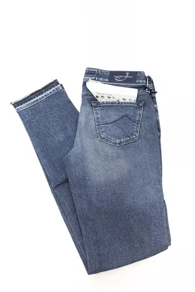 Jacob Cohen Elegant Slim-fit Fringe Jeans In Blue