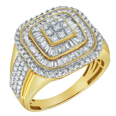 Luvmyjewelry Street King 14k Yellow Gold Diamond Men Statement Ring - 1.91ct. In Yellow