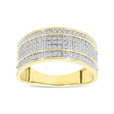 Luvmyjewelry Elysium Unisex Diamond Band Ring In 10k Gold In Yellow