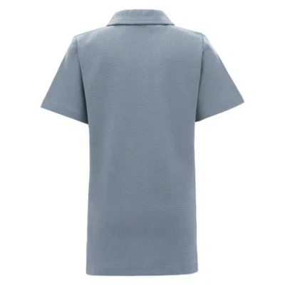 Moustache Blue Solid Logo Polo In Blue