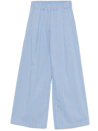 Semicouture Jhonny Striped Cotton Trousers In Multi