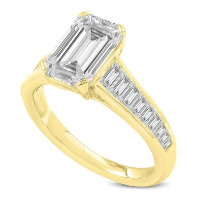 Luvmyjewelry Eris 14k Gold Emerald Lab Grown Diamond Engagement Ring In Yellow