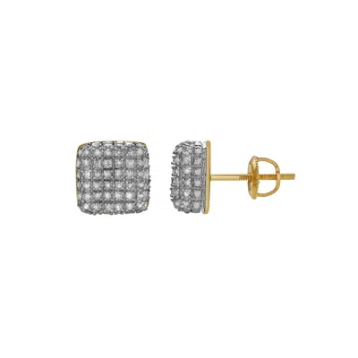 Luvmyjewelry Encanto 10k Yellow Gold Diamond Unisex Earrings - 0.25 Cts In Yellow