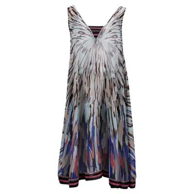 Missoni Mare Printed Mini Sleeveless Dress In Multicolor Cotton In Multi