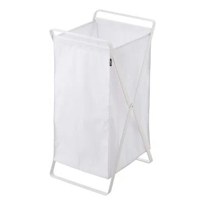 Yamazaki Home Laundry Hamper, Steel, 10.9 Gallons, 45 Liters, Supports 11 Pounds, Collapsible, Handles, No Assembl