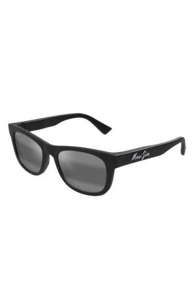 Maui Jim Kaulike 53mm Polarizedplus2® Rectangular Sunglasses In Black