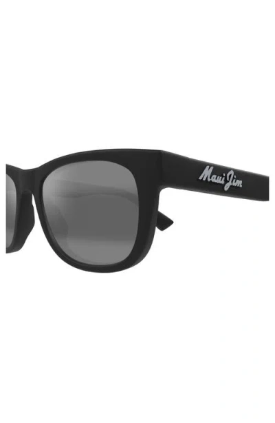 Maui Jim Kaulike 53mm Polarizedplus2® Rectangular Sunglasses In Black