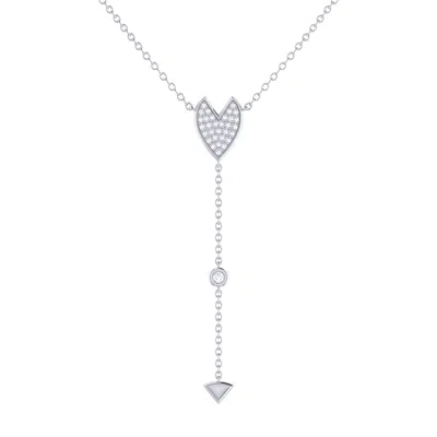 Luvmyjewelry Raindrop Drip Sterling Silver Diamond Y Necklace In Silver