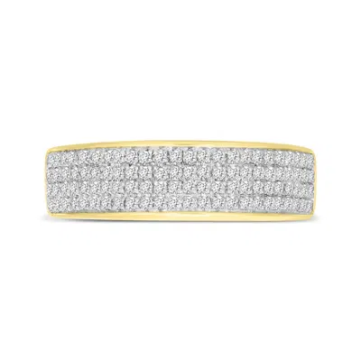 Luvmyjewelry Tessera Unisex Diamond Band Ring In 10k Gold In Yellow