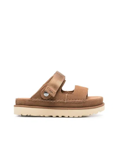 Ugg Goldenstar Glide Sandals In Brown