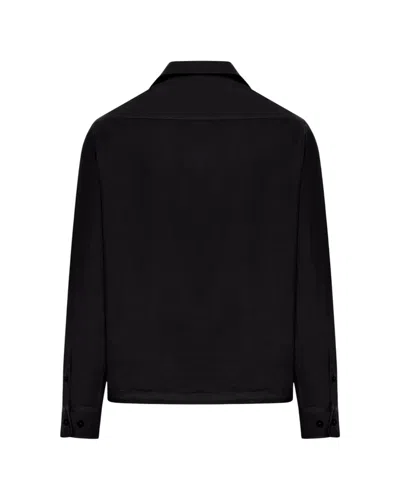 C.p. Company C.p.company Organic Gabardine Zipped Utility Overshi In Black