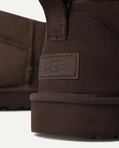 Ugg Classic Ultra Mini Suede Ankle Boot Burnt Cedar In Brown