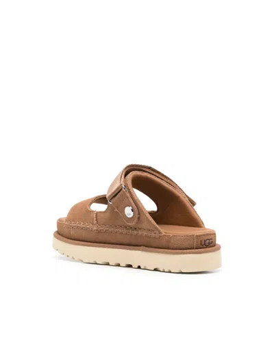Ugg Goldenstar Glide Sandals In Brown