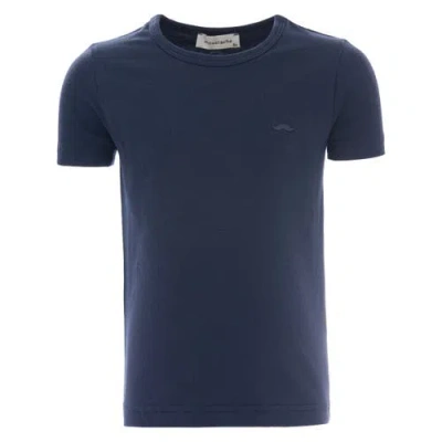 Moustache Logo-print T-shirt In Blue
