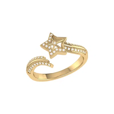 Luvmyjewelry Milky Way Sterling Silver Diamond Ring In Yellow