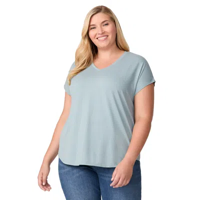 Free Country Women's Plus Size Microtech Chill B Cool Tee In Multi