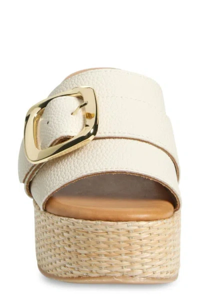 Chocolat Blu Jana Platform Wedge Slide Sandal In Ice Leather