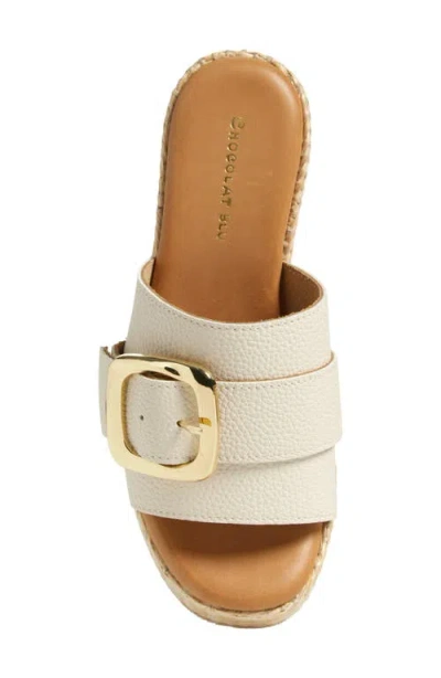Chocolat Blu Jana Platform Wedge Slide Sandal In Ice Leather