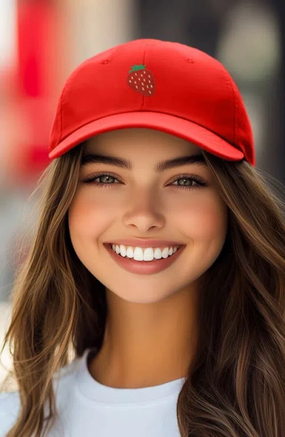 Dalix Strawberry Hat In Red
