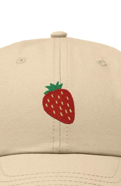 Dalix Strawberry Hat In Khaki