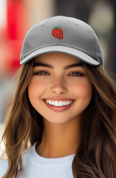 Dalix Strawberry Hat In Gray
