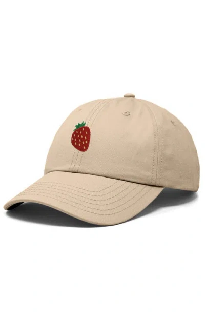 Dalix Strawberry Hat In Khaki