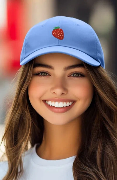 Dalix Strawberry Hat In Light Blue