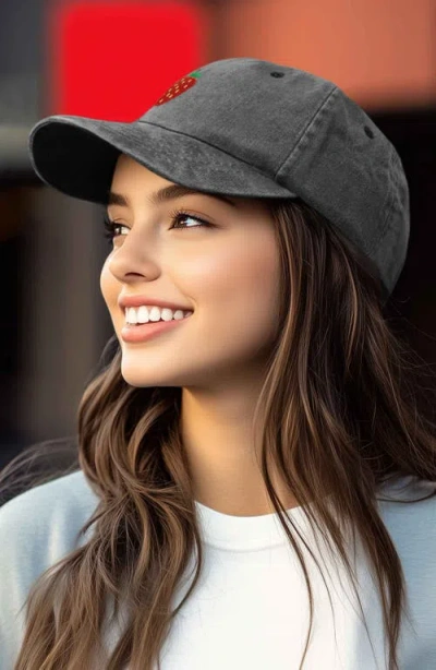 Dalix Strawberry Hat In Washed Black