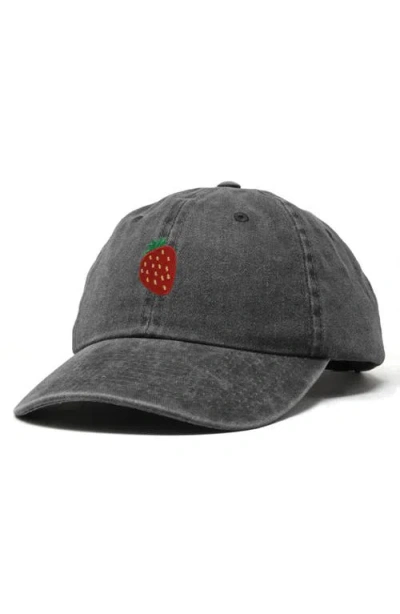 Dalix Strawberry Hat In Washed Black