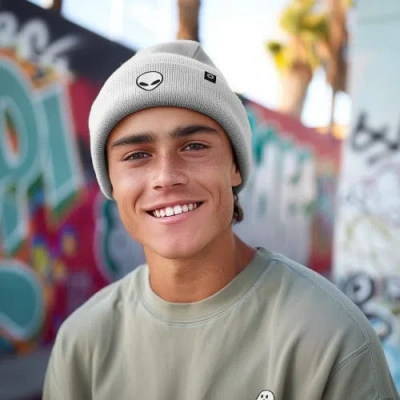Dalix Alien Beanie In Light Gray