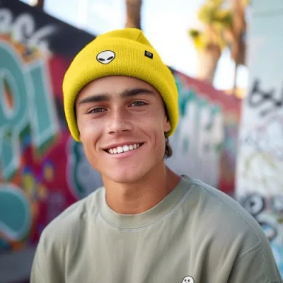 Dalix Alien Beanie In Yellow