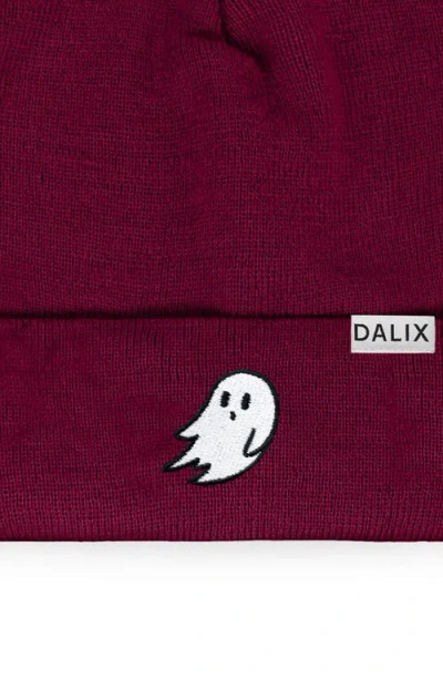 Dalix Ghost Beanie In Maroon
