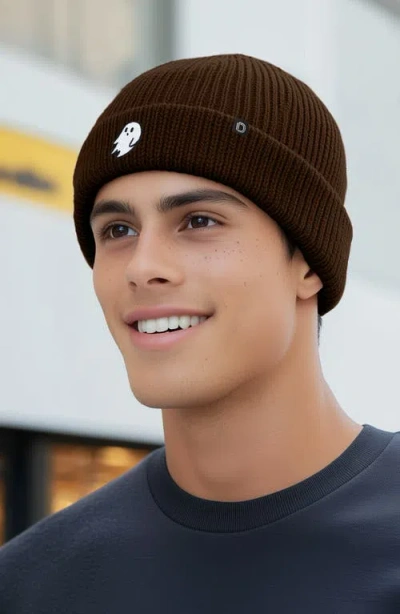 Dalix Ghost Beanie In Brown