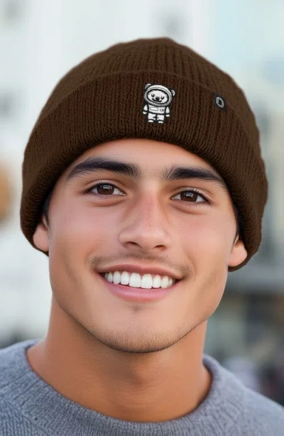 Dalix Ice Bear Beanie In Brown