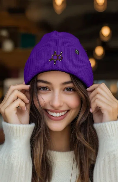 Dalix Molecule Beanie In Purple