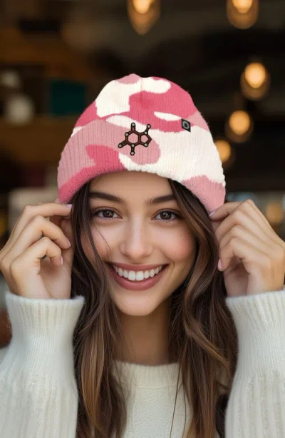 Dalix Molecule Beanie In Pink Camo