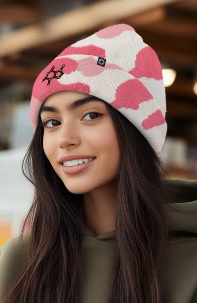 Dalix Molecule Beanie In Pink Camo