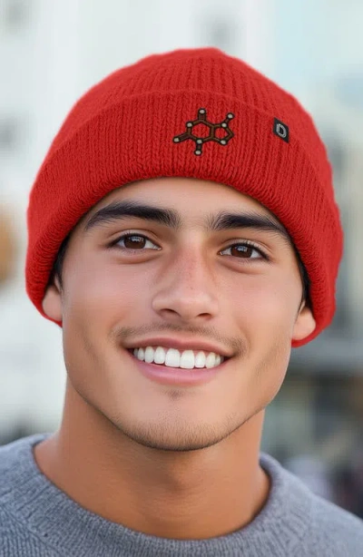 Dalix Molecule Beanie In Red