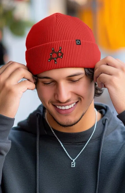 Dalix Molecule Beanie In Red