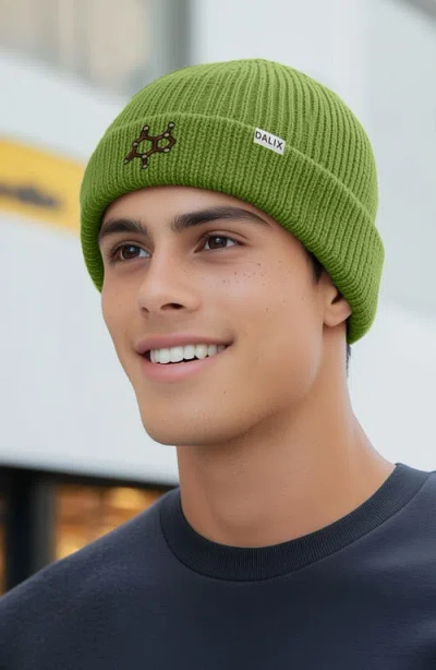 Dalix Molecule Beanie In Olive