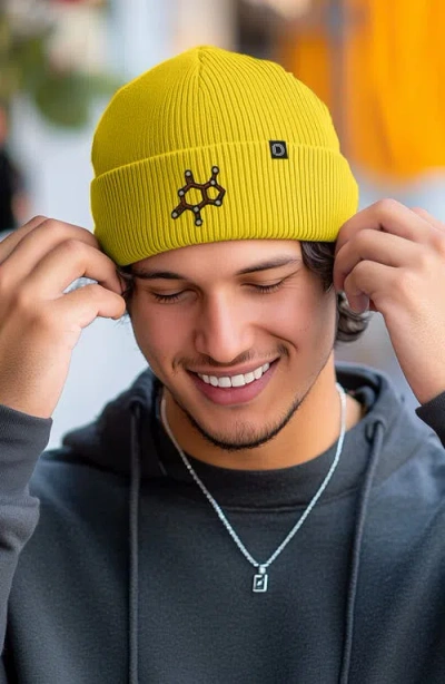 Dalix Molecule Beanie In Yellow