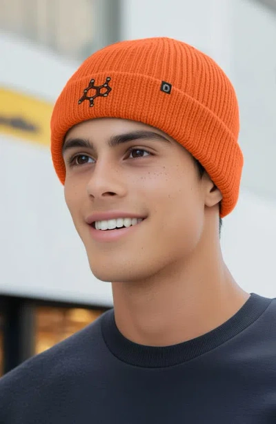 Dalix Molecule Beanie In Neon Orange