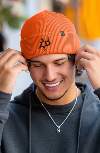 Dalix Molecule Beanie In Neon Orange