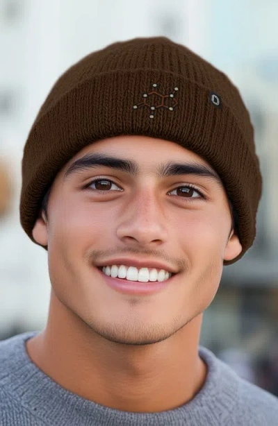 Dalix Molecule Beanie In Brown