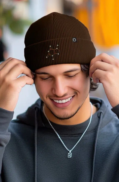 Dalix Molecule Beanie In Brown