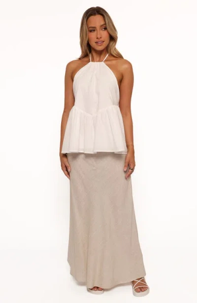 Petal And Pup Petal & Pup Valencia Peplum Halter Tank In White